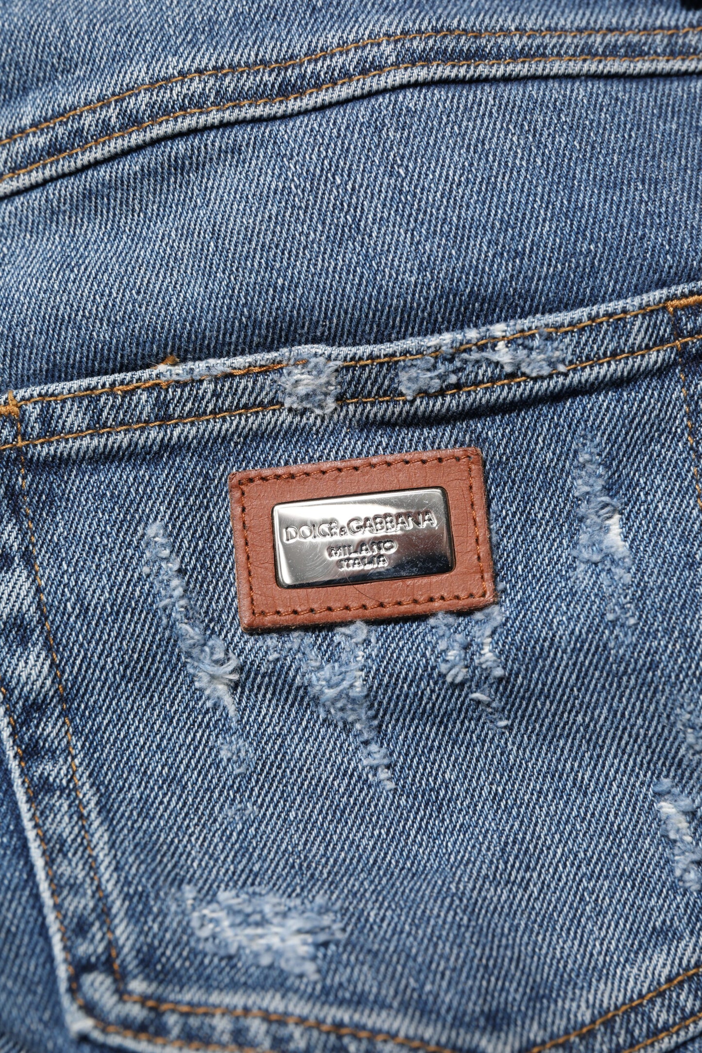 Dolce &amp; Gabbana – Hübsche, zerfetzte Skinny-Jeans in Blau 