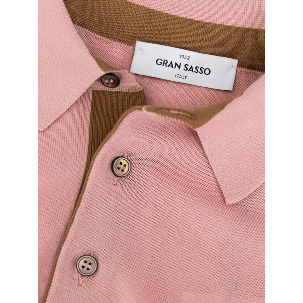 Gran Sasso Poloshirt aus rosa Baumwolle