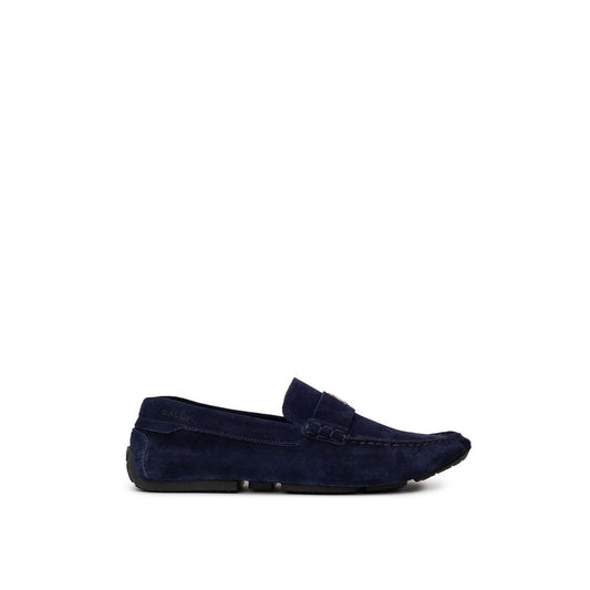 Bally Blauer Ledermokassin