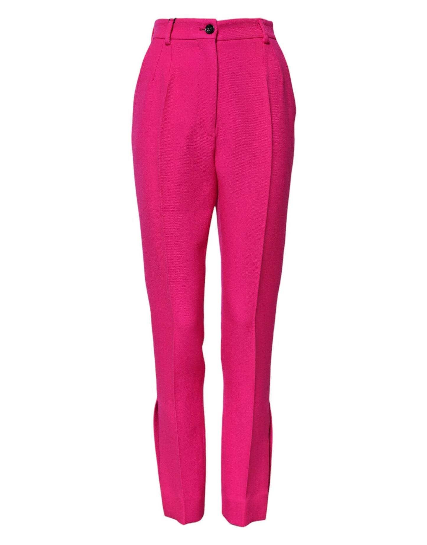 Dolce &amp; Gabbana – Hoch taillierte, konisch zulaufende Hose in Fuchsia-Pink 