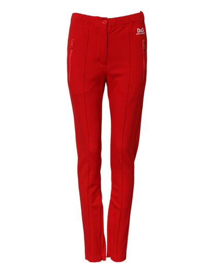 Dolce &amp; Gabbana, rote Slim-Fit-Hose mit mittlerer Taille