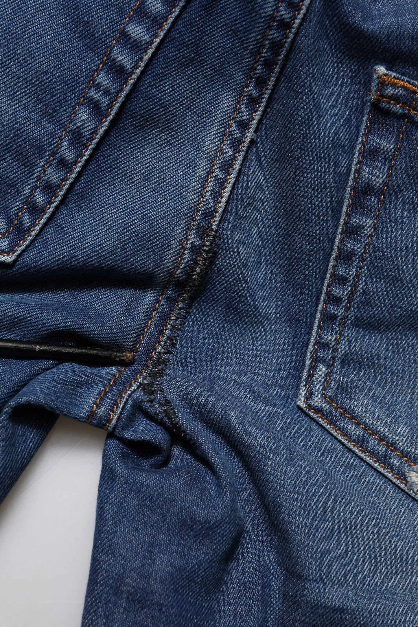 بنطلون جينز ضيق منخفض الخصر من دولتشي آند غابانا، أزرق من القطن 