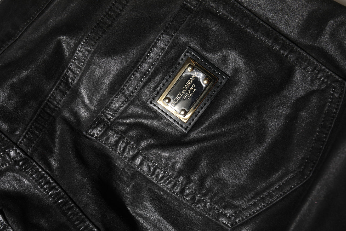 Dolce &amp; Gabbana – Schwarze GRACE Skinny-Jeans mit hoher Taille 