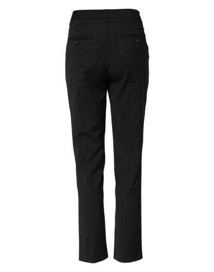 Dolce & Gabbana Black STAFF High Waist Tapered Pants