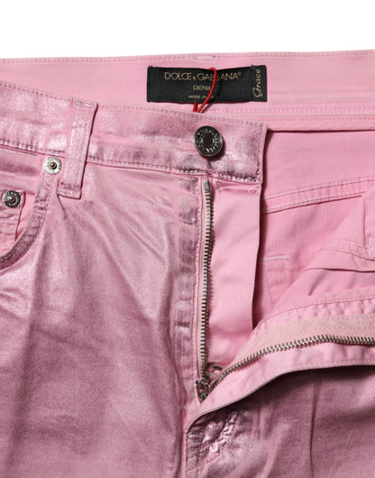 Dolce & Gabbana Pink GRACE High Waisted Skinny Denim Jeans
