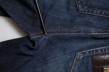 بنطلون جينز ضيق بخصر عالٍ من Dolce &amp; Gabbana Blue GRACE 