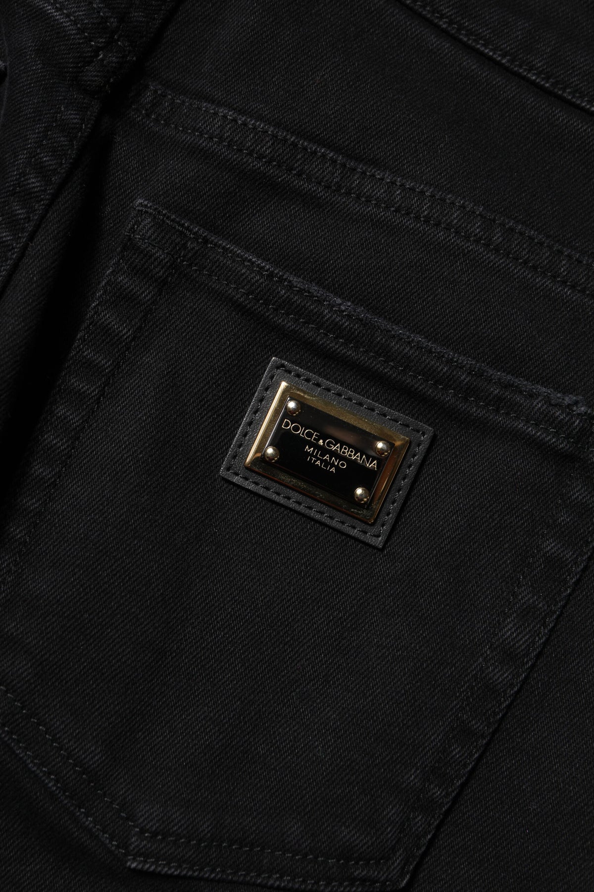 Dolce &amp; Gabbana – Schwarze Boyfriend-Jeans aus Baumwoll-Schlagjeans 
