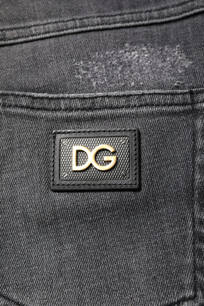 Dolce & Gabbana Dark Gray AUDREY Cotton Skinny Denim Jeans