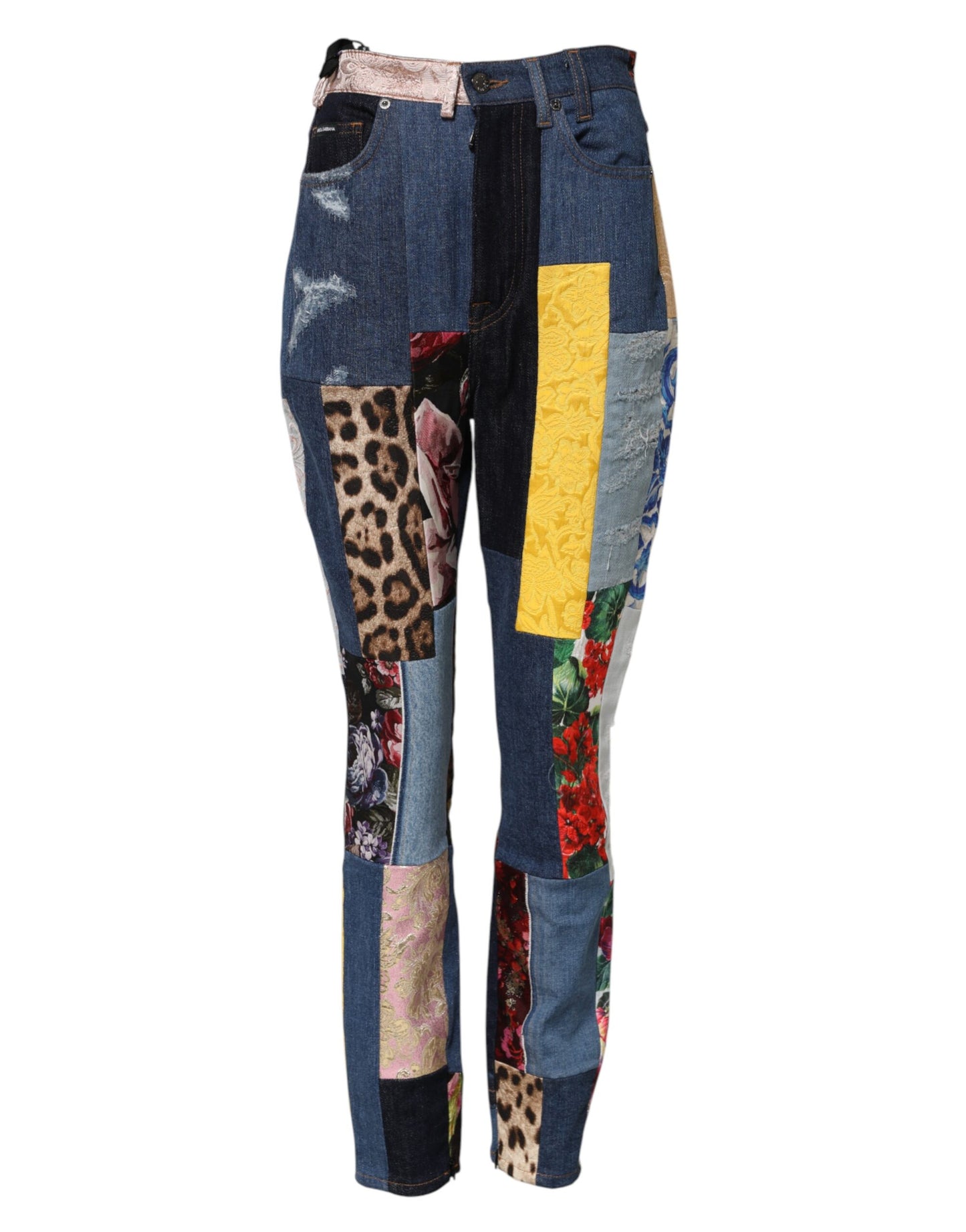 Dolce &amp; Gabbana – Mehrfarbige Skinny-Jeans im Patchwork-Stil 
