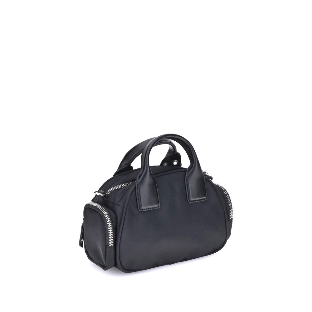Ganni Schwarze Nylon-Schultertasche