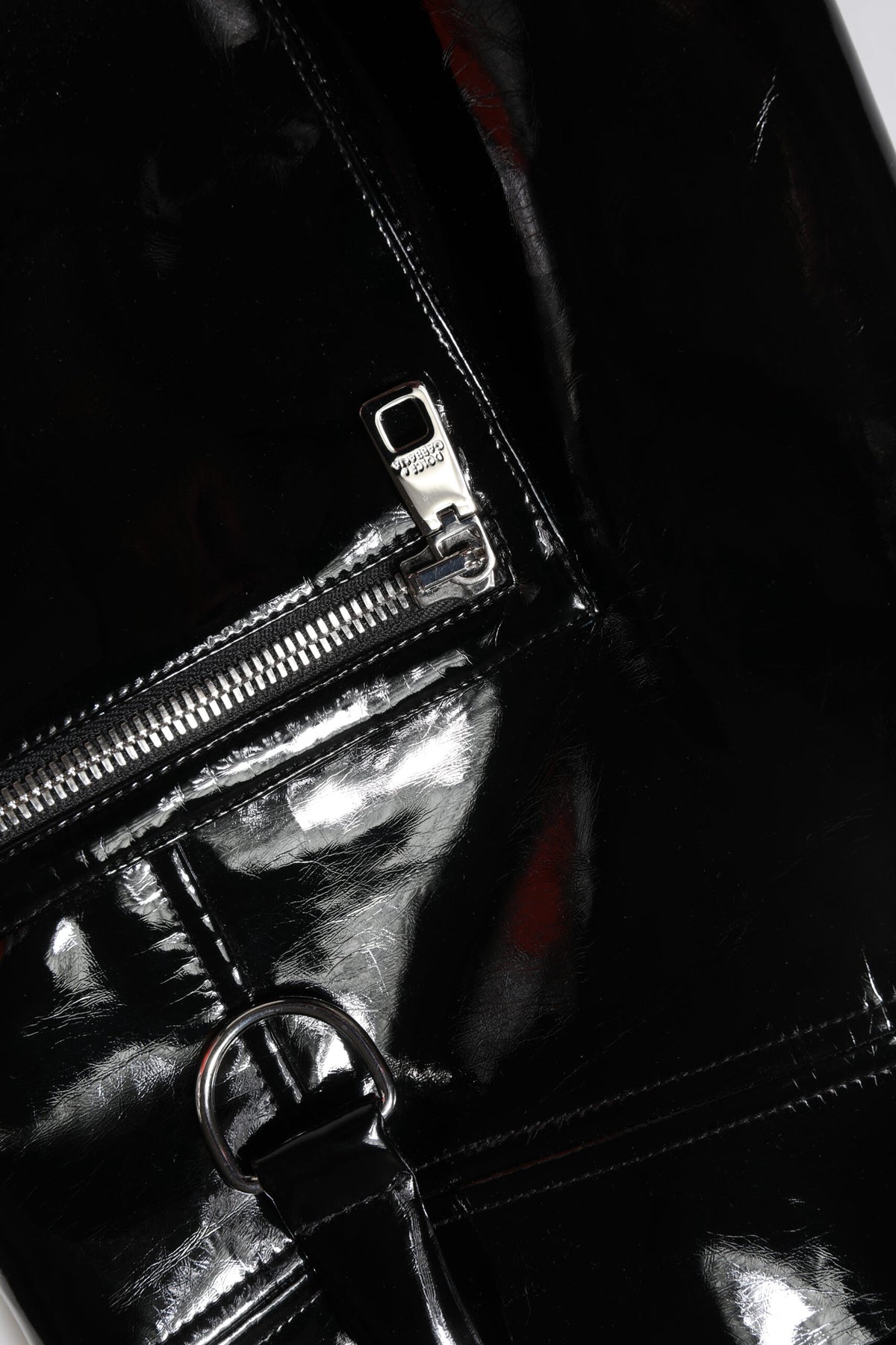 Dolce &amp; Gabbana – Schwarze Cargo-Bootcut-Hose mit hoher Taille