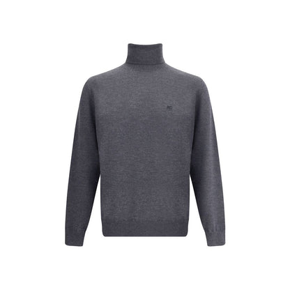 Etro Grauer Woll-Rollkragenpullover