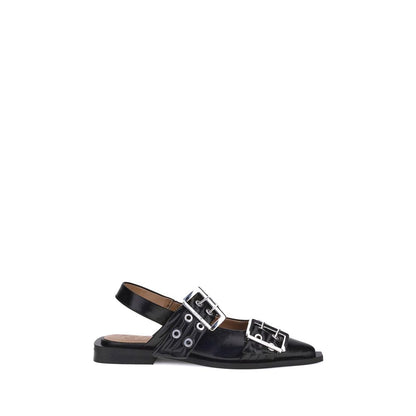 Ganni Ballerinas mit Riemchen
