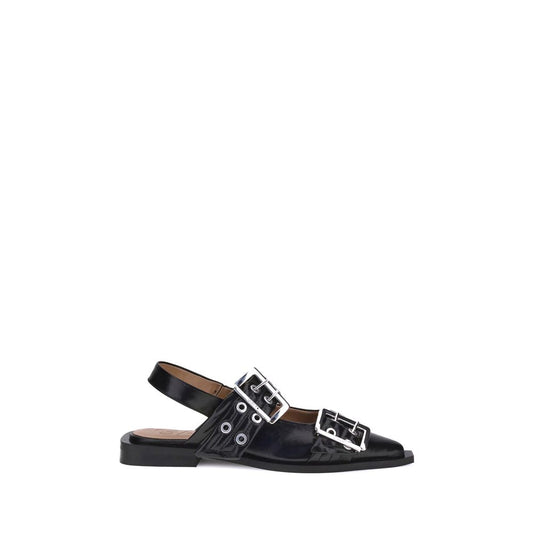 Ganni Ballerinas mit Riemchen