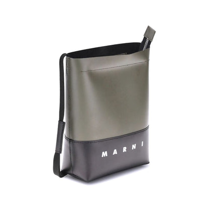 Marni Grüne Polyester Schultertasche
