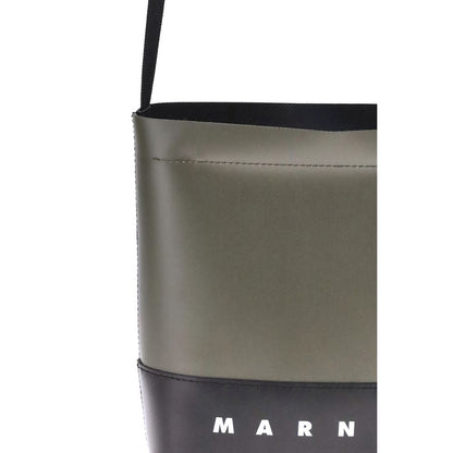 Marni Grüne Polyester Schultertasche