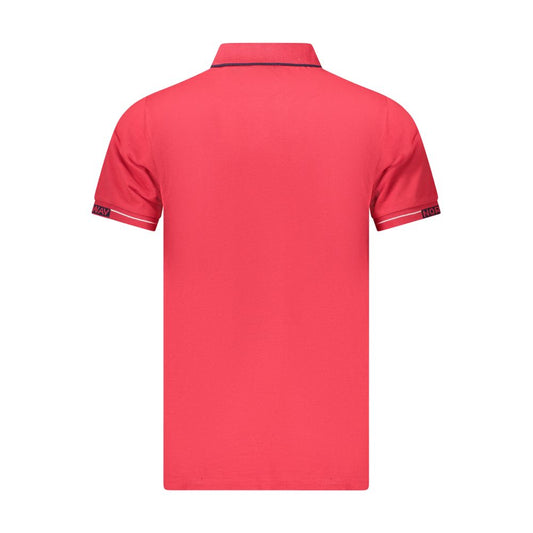 Norwegen 1963 Rotes Poloshirt aus Baumwolle für Herren