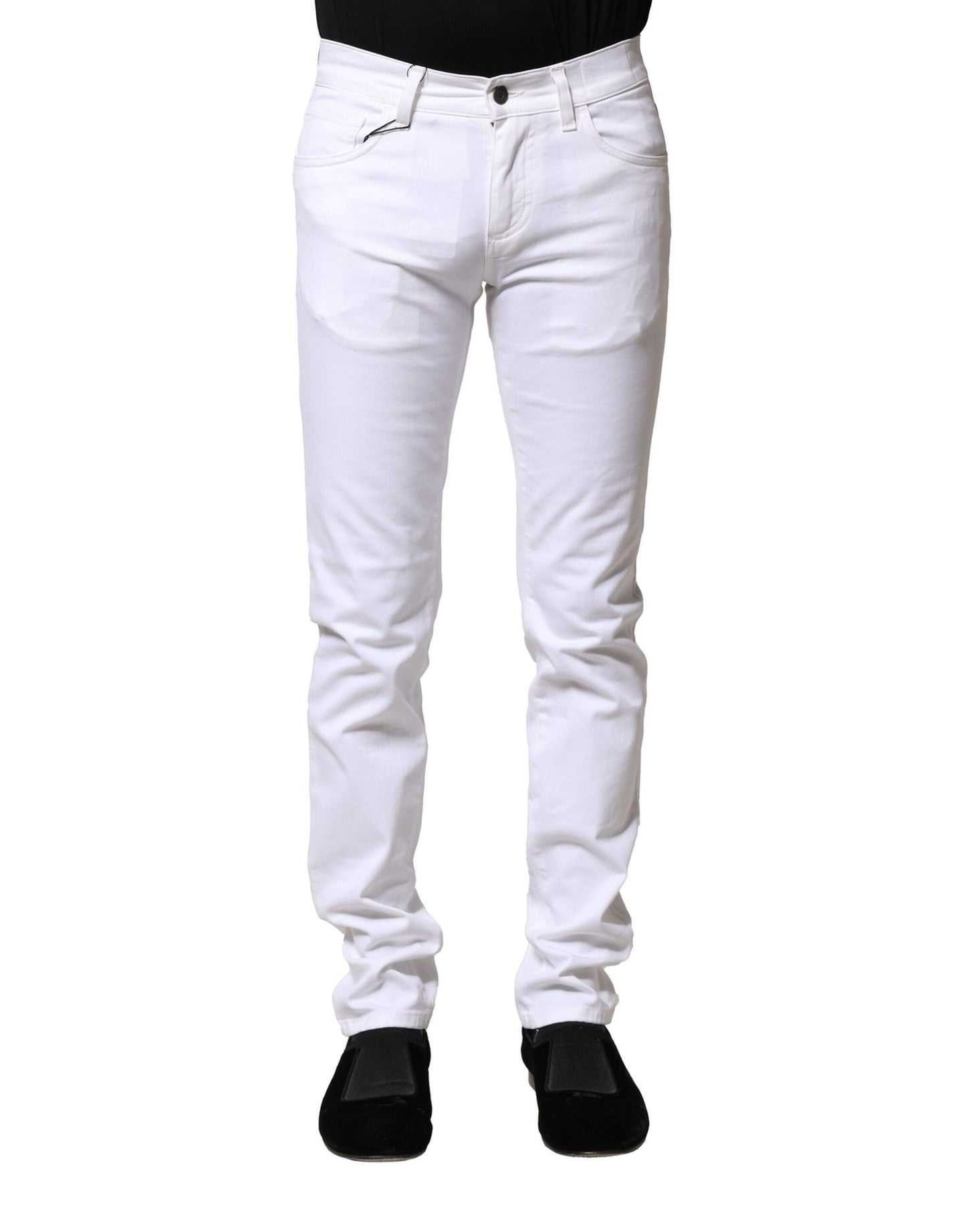 Dolce &amp; Gabbana Weiße Skinny-Jeans aus Baumwolle für Herren