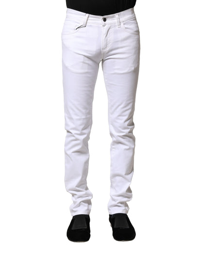Dolce &amp; Gabbana Weiße Skinny-Jeans aus Baumwolle für Herren