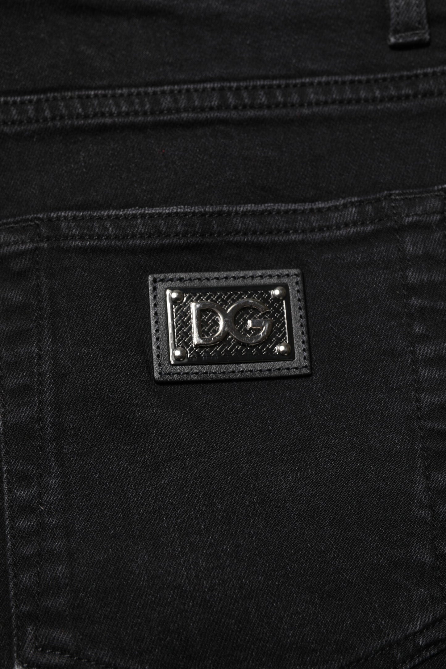 Dolce & Gabbana Black Cotton Skinny Denim Jeans