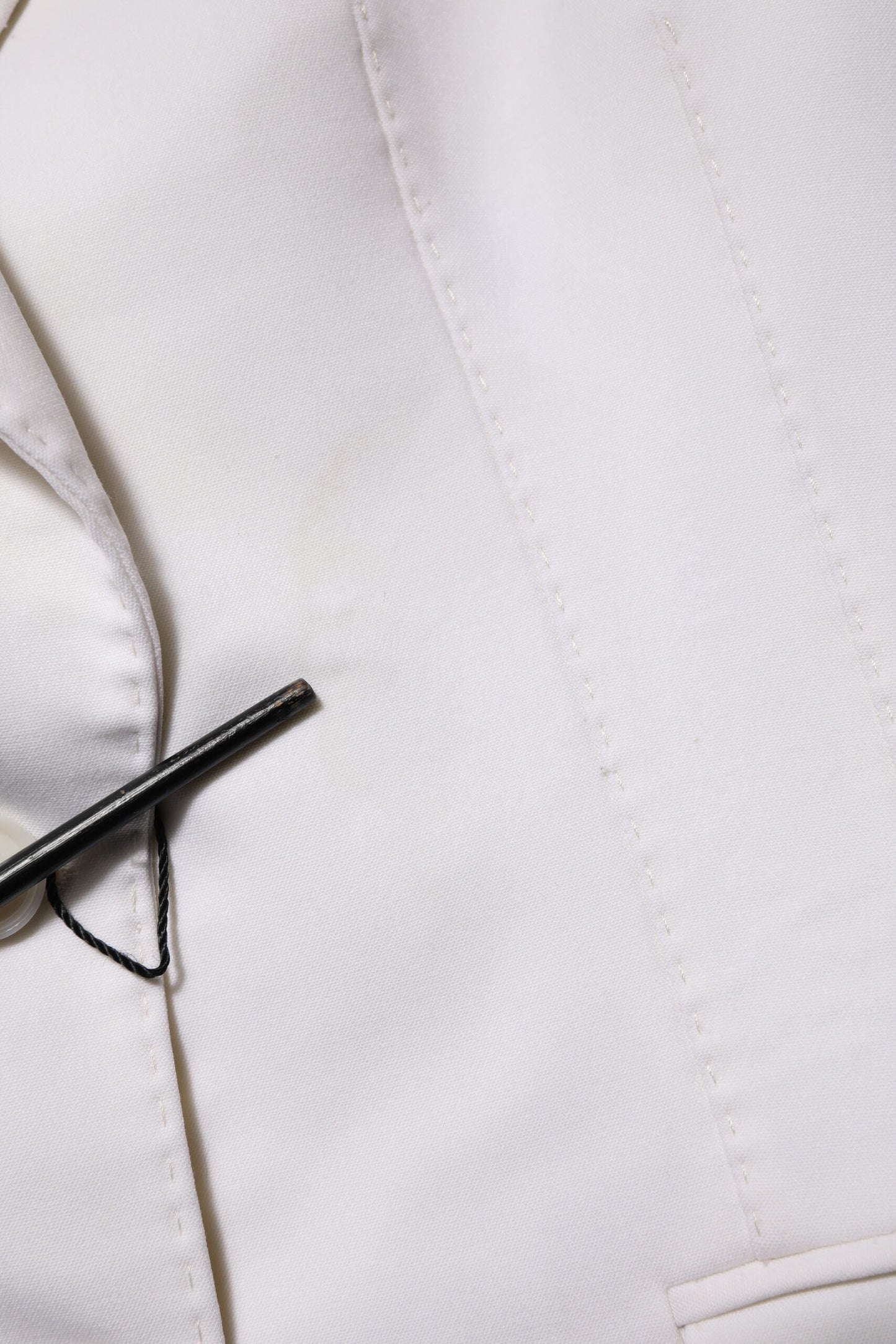 Dolce &amp; Gabbana Weiße einreihige Wollmanteljacke für Damen