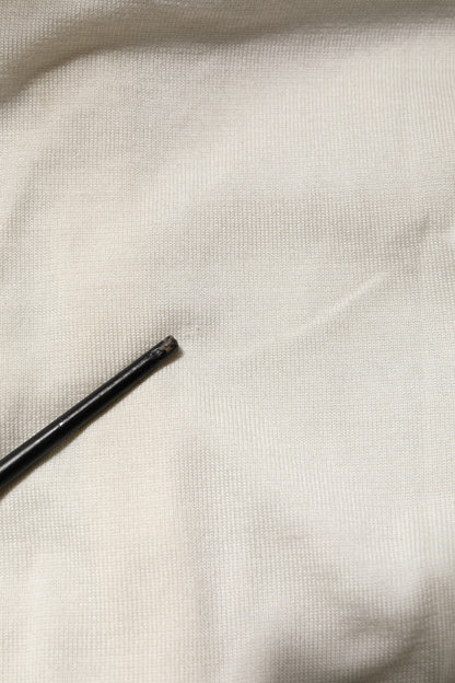 Dolce &amp; Gabbana – Strickjacke aus weißer Seide mit Lilienverzierung