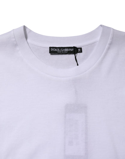 Dolce &amp; Gabbana – Ärmelloses Tank-T-Shirt aus weißer Baumwolle für Damen