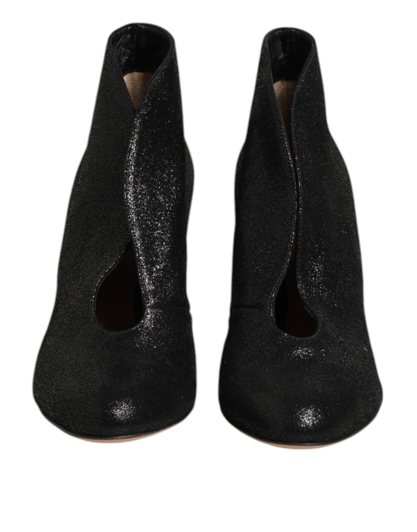 Gianvito Rossi Metallic Black Pump Stiletto Heels Shoes