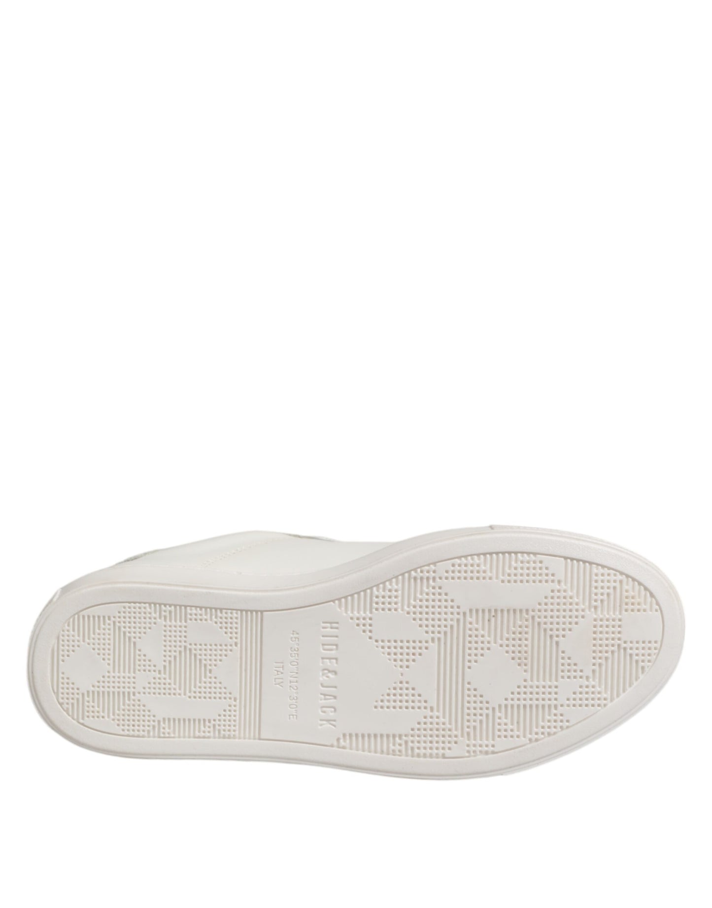 HIDE &amp; JACK – Weiße Low-Top-Sneakers aus Leder mit Schnürung