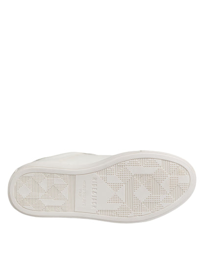 HIDE &amp; JACK – Weiße Low-Top-Sneakers aus Leder mit Schnürung