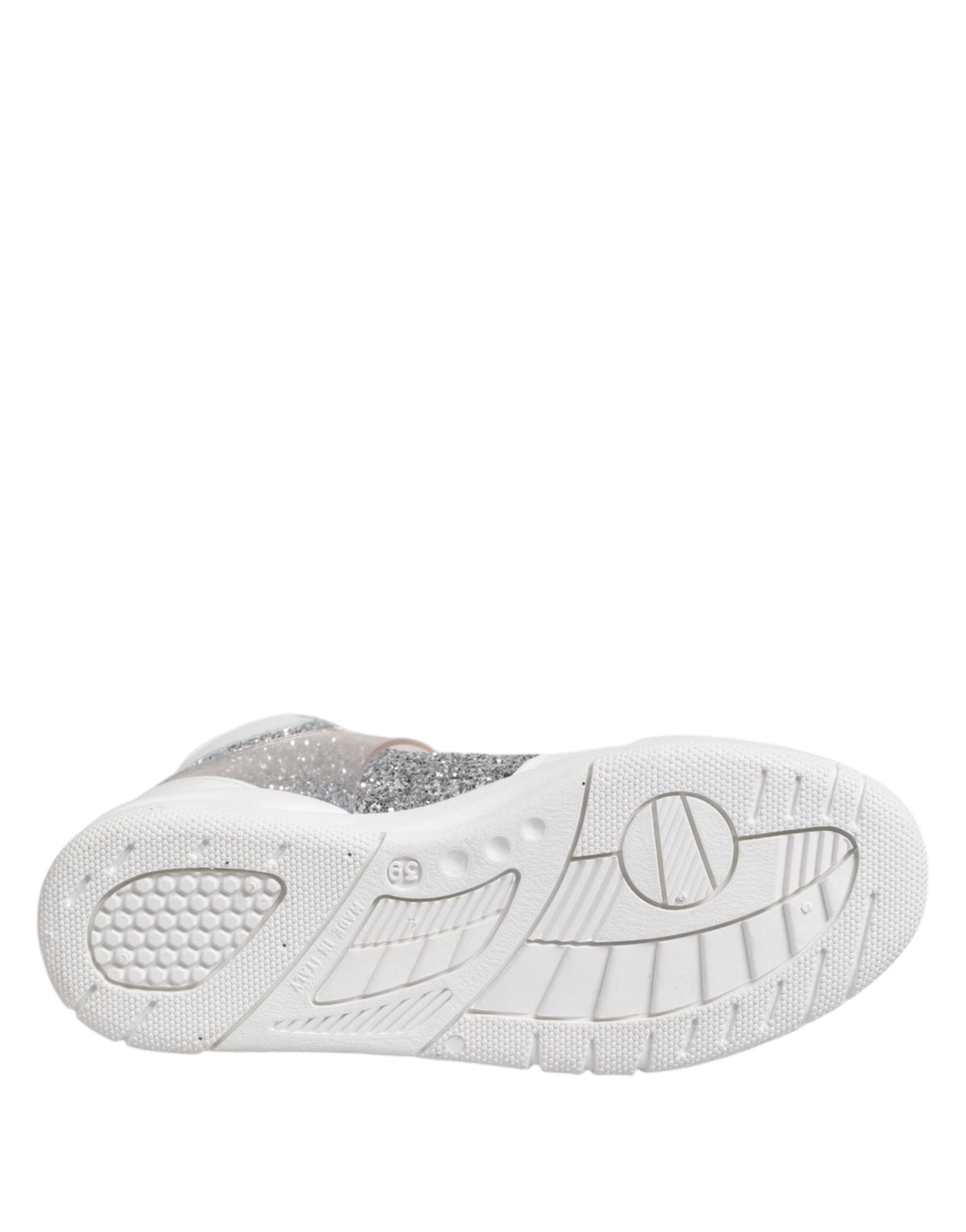 Chiara Ferragni Weiß Silber High Top Damen Sneakers Schuhe