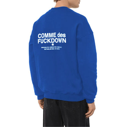 Comme Des Fuckdown Blauer Baumwollpullover für Herren