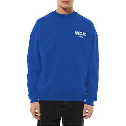 Comme Des Fuckdown Blauer Baumwollpullover für Herren