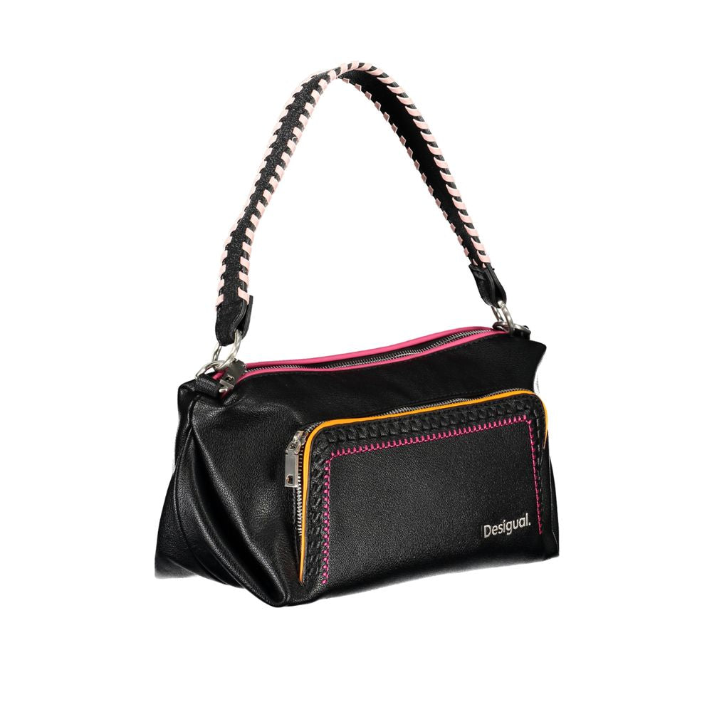 Desigual Schwarze Polyethylen-Handtasche