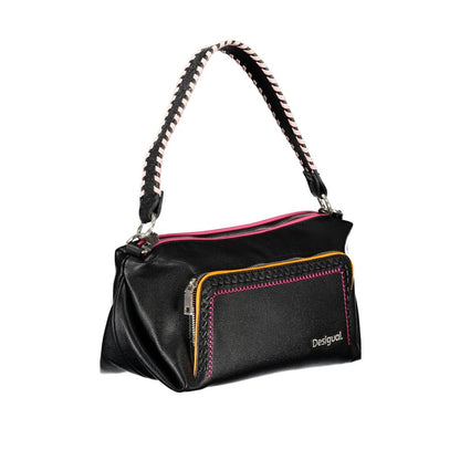 Desigual Schwarze Polyethylen-Handtasche