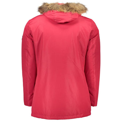 Roberto Cavalli Rote Polyester-Herrenjacke