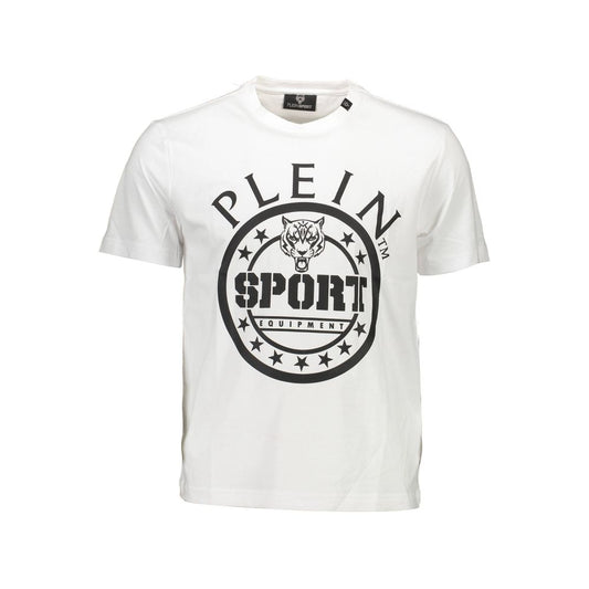 Weißes Baumwoll-T-Shirt von Plein Sport