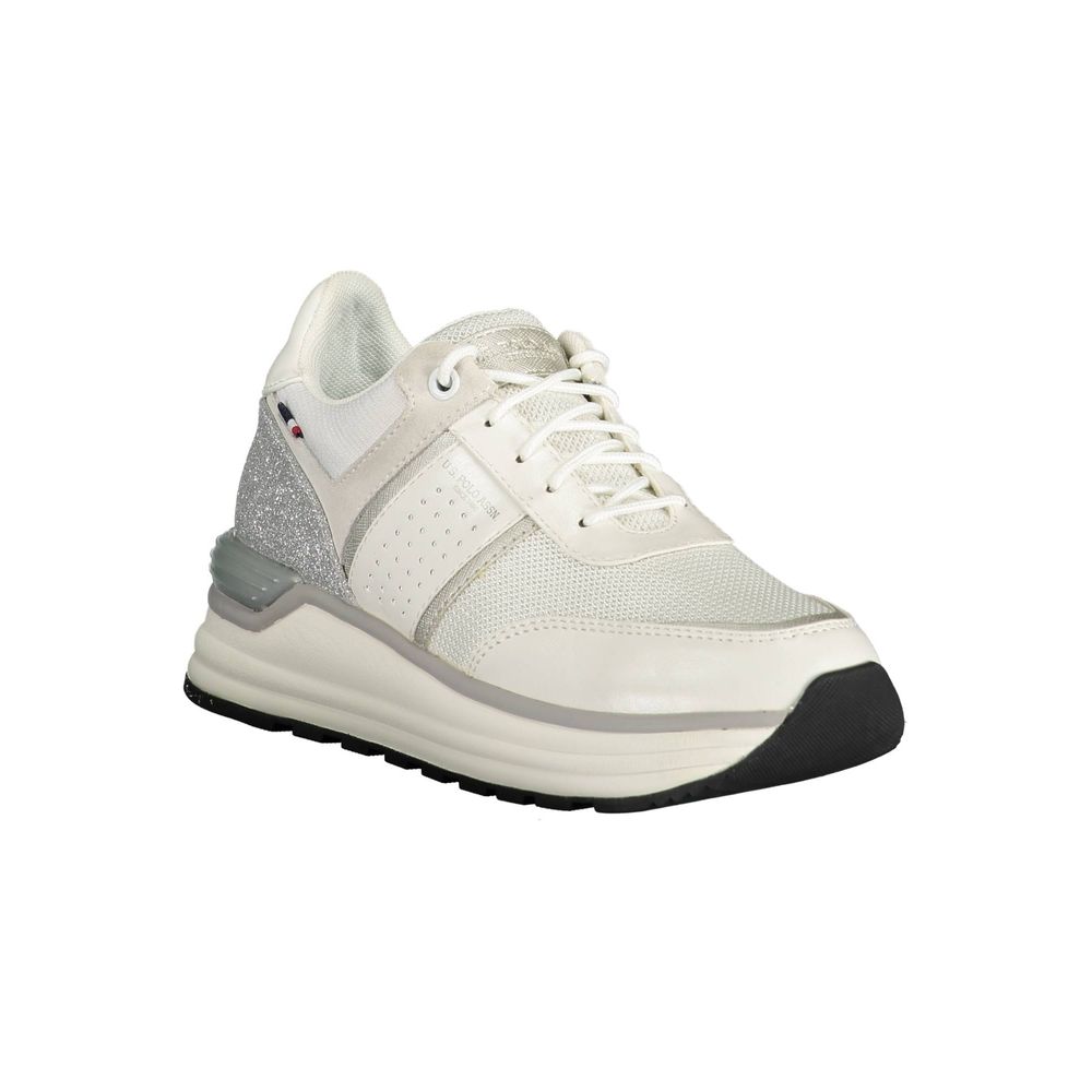 US POLO ASSN. Weißer Polyester-Sneaker