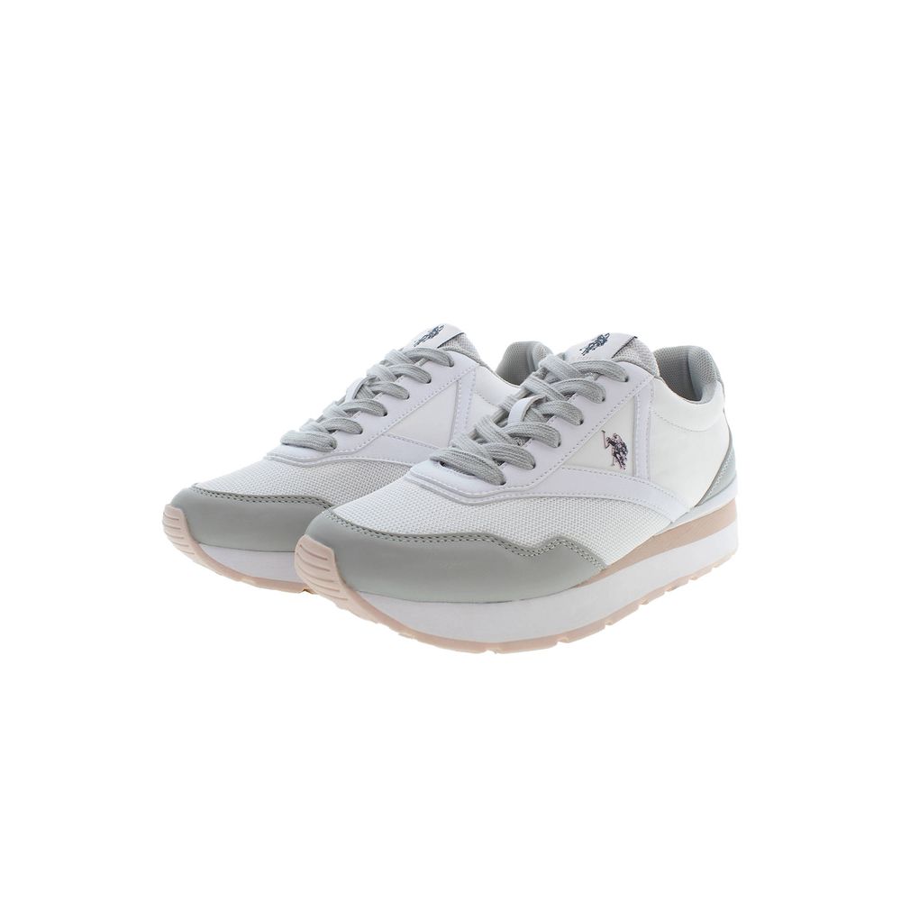 US POLO ASSN. Weißer Polyester-Sneaker