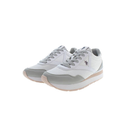 US POLO ASSN. Weißer Polyester-Sneaker