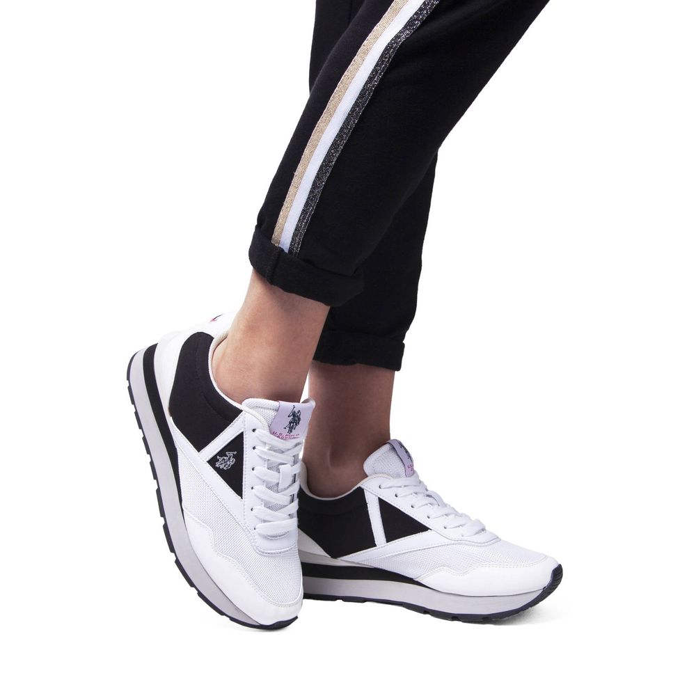 US POLO ASSN. Weißer Polyester-Sneaker