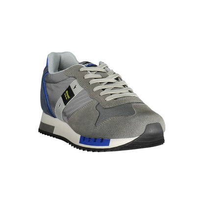 Blauer Grauer Polyester-Sneaker
