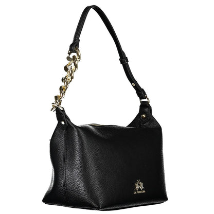 La Martina Schwarze Polyethylen-Handtasche