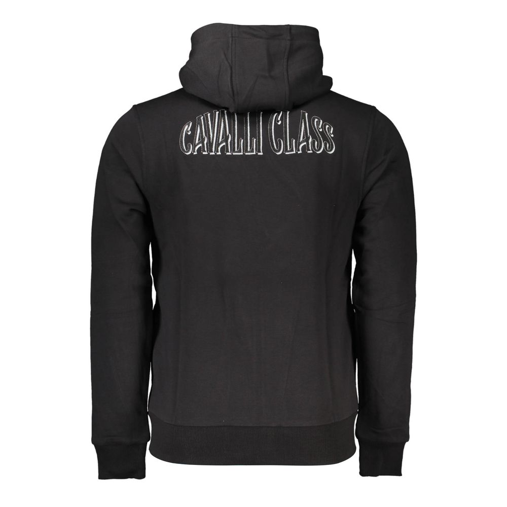 Cavalli Class Schwarzer Baumwollpullover für Herren