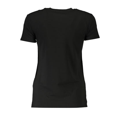 Patrizia Pepe Schwarzes Damen-T-Shirt aus Bio-Baumwolle