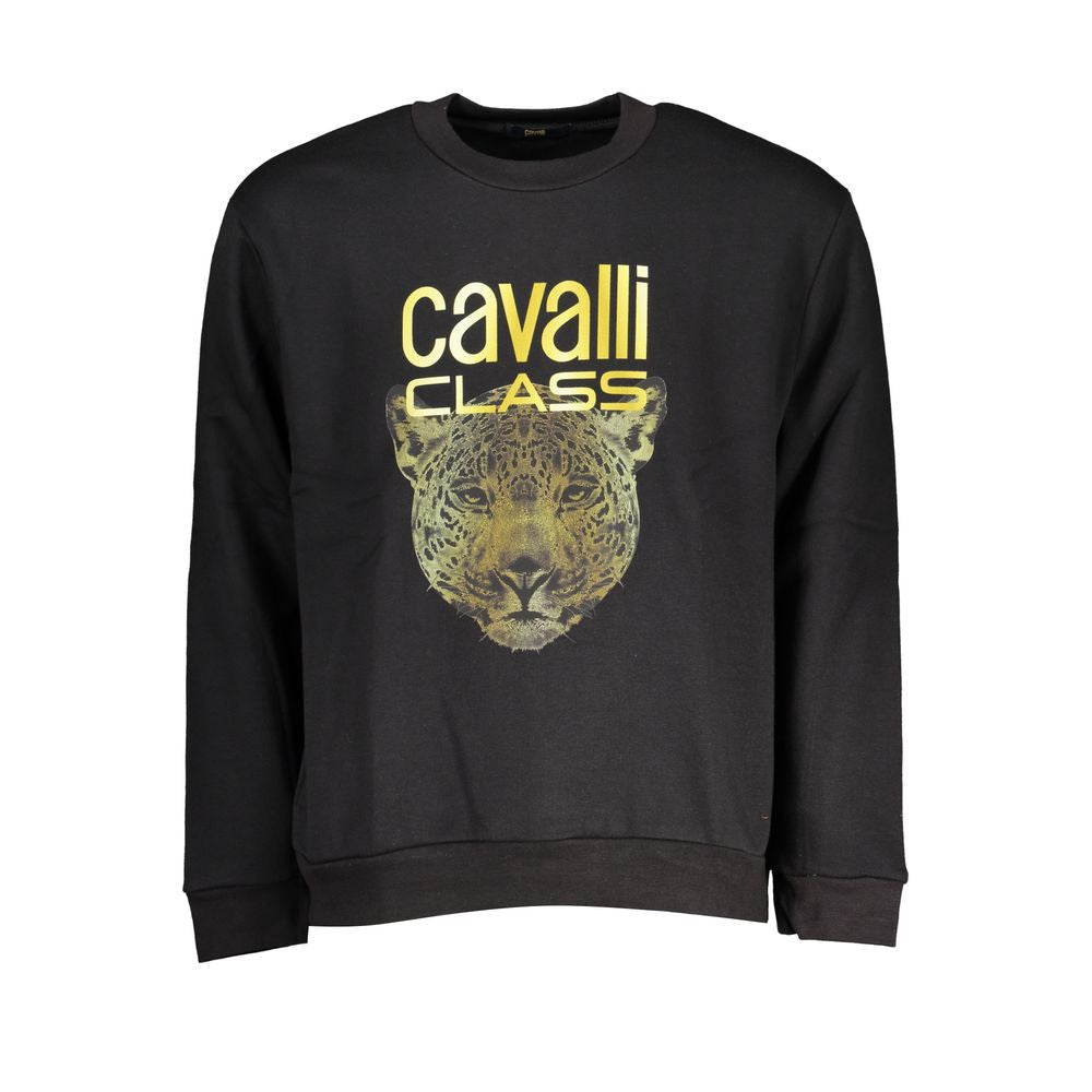 Cavalli Class Schwarzer Baumwollpullover für Damen