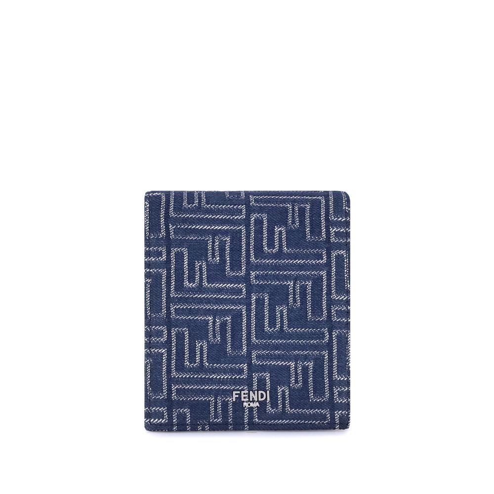 Fendi Portemonnaie aus blauem Stoff