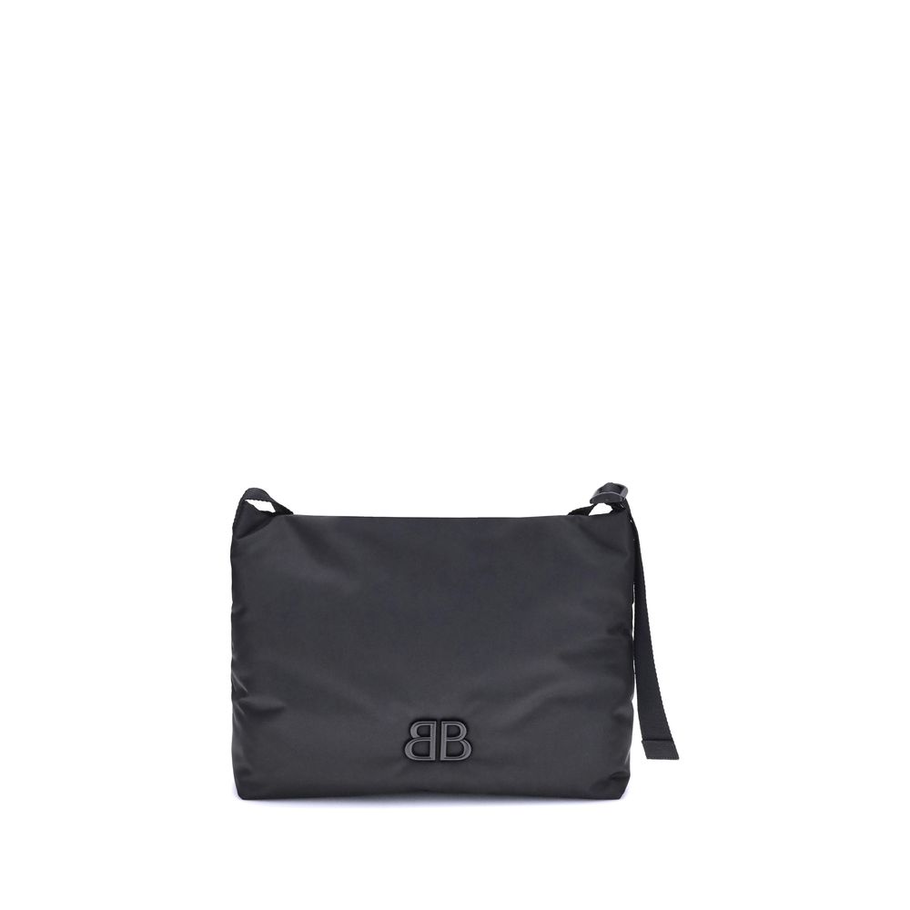 Balenciaga Schultertasche aus schwarzem Stoff