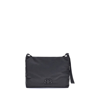Balenciaga Schultertasche aus schwarzem Stoff