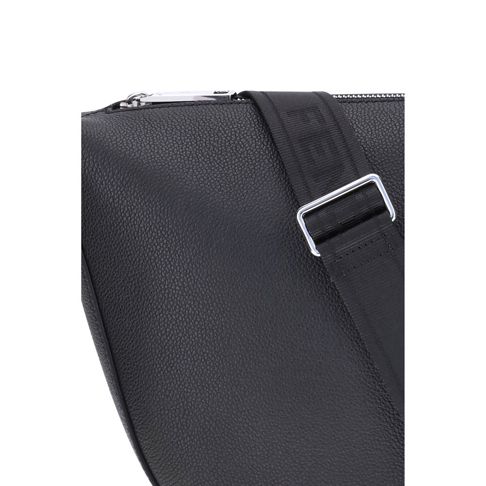 Fendi Schultertasche aus schwarzem Kalbsleder (Bos Taurus)